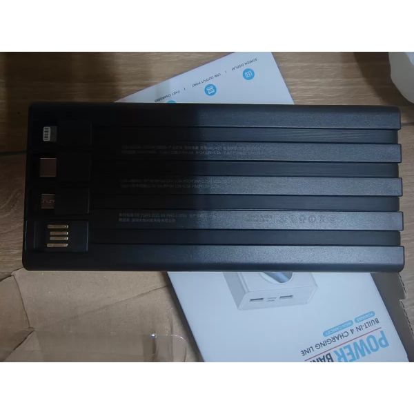 Fast Charging Wired Power Bank 20000mAh Digital Display Micro USB DC Portable Charger