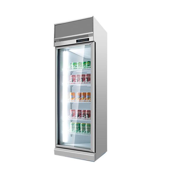 Supermarket Convenience Store 2~8ºC Transparent Glass Door Upright Fridge