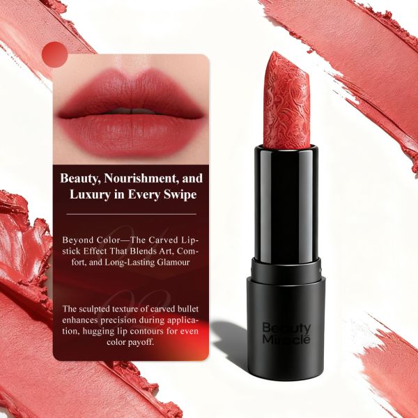 Hot Selling Sculpted Matte Lipstick Satin  Velvet Stick Vegan Moisturizing Lip Balm Cosmetics