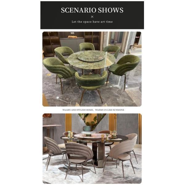 Modern Luxury Deluxe Gold Metal Fabric Single Chair Hotel Banquet Restaurant