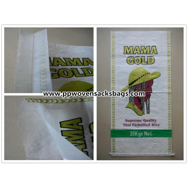 25kg BOPP Lamiated PP Woven Rice Bags / MAMA GOLD Multi-color Printed Rice Bags