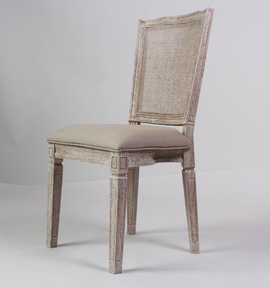 Vintage event wedding banquet party chairs rental oak wood squar stacable replica louis chairs
