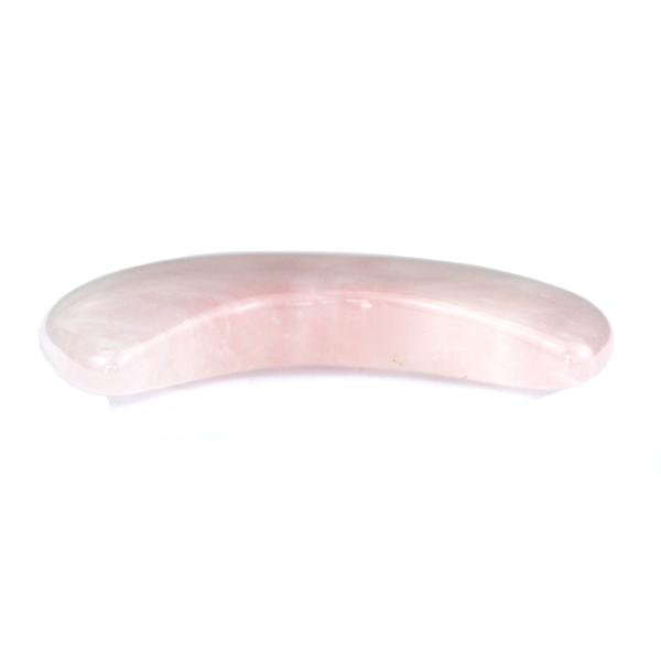 2024 Rose Quartz Mini Gua Sha Stone Crescent Shape Guasha stone Antique Imitation Style Convenient for Facial Massage