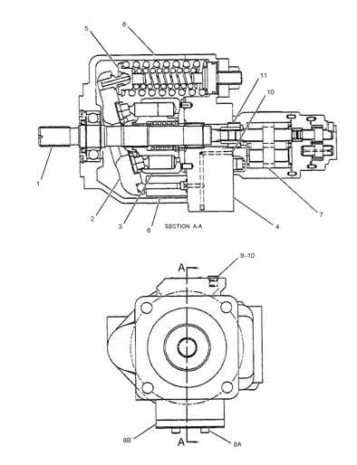 2745947 274-5947 Gear Pump Excavator Hydraulic Pump Fitting For 305.5