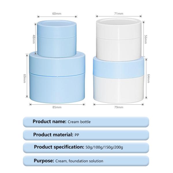 50g/100g/150g/200g Customized Color and Customized Logo Double Layer Skin care packaging Cream Jar UKC52