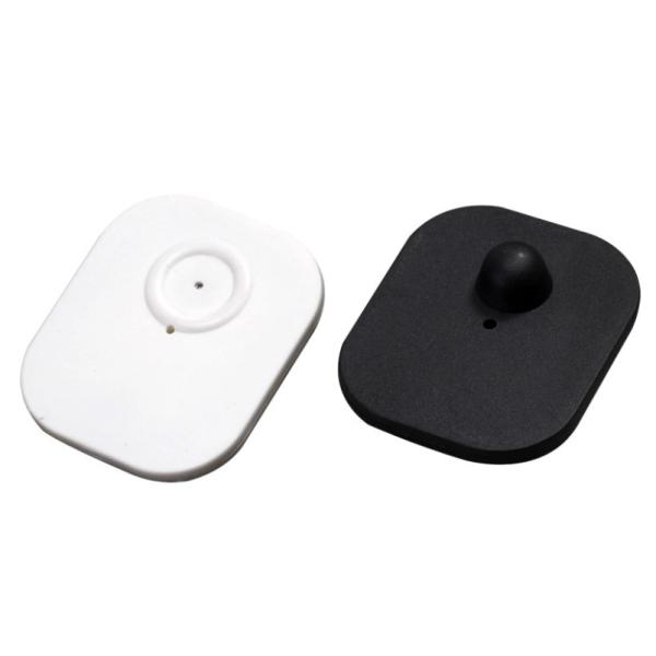 ABS plastic material eas security alarm system mini square rf hard tag for clothing stores