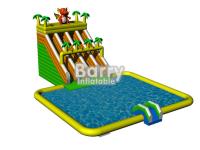 parque inflable del tobogán acuático de la selva del jardín de la lona del PVC de 0.55m m para el anuncio publicitario