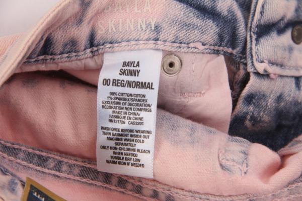Light Pink Light Green Denim Skinny Jeans Womens Stretch 99% Cotton 1% Spandex