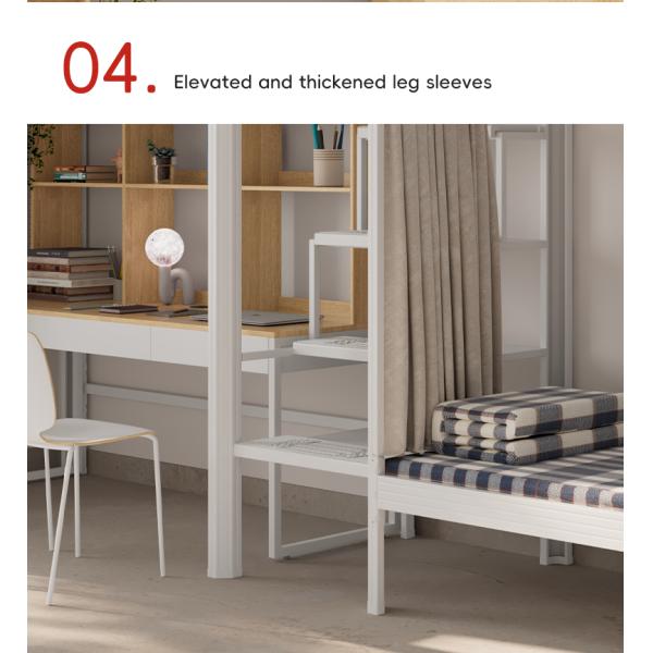 Muebles modernos Cama de estudiante Cama de dormitorio de la escuela Cama con soporte de escritorio personalización