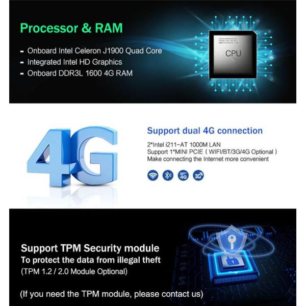 Нано титановый серый промышленный мини-PC N11 DC 12V Вход 2XIntel I210-AT/I211-AT 1000M