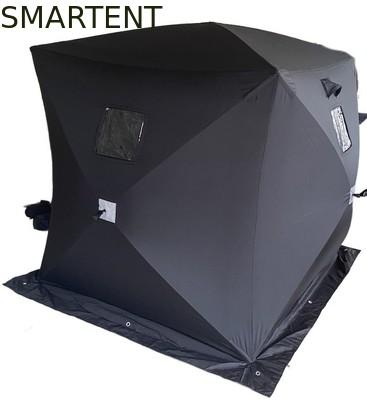 147X147X165CM Black Outdoor Work Tent Fiberglass Waterproof Coated Polyester 150D One Man Flip Over Ice Shelter
