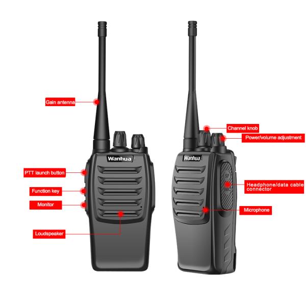Hotel Wanhua WH27E Walkie Talkie Customizable 170*60*35MM Professional Long Range UHF