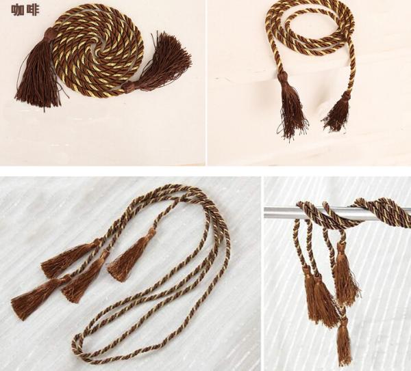 tassel with cord for curtain garments polyester Handmade decoration tassel,9cm polyester rope