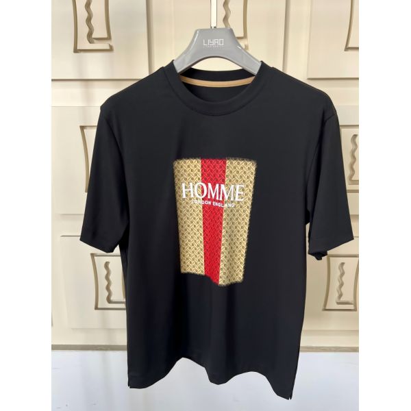 Crew Neck Embroidered T-shirt | 3D Letter & Pattern Design Luxury Round Neck Men's T-Shirt Jersey Manufacture