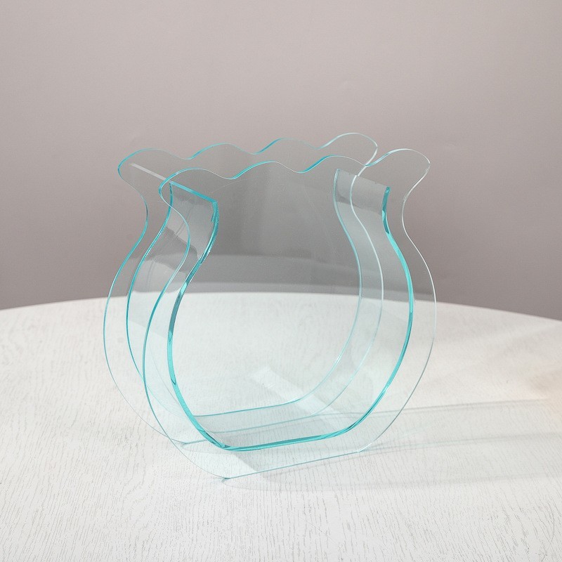 Fish Shaped Acrylic Vase | Clear Flower Vase & Mini Fish Bowl | Modern Table Centerpiece for Wedding, Home & Office Decor