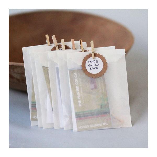 Custom Logo Glassine Paper Bag Semitransparent Glassine Waxed Paper Bags Waterproof