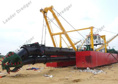 Alloy Cast Iron Pump 15m Sand Dredging Equipment With Winches Spud Rams
