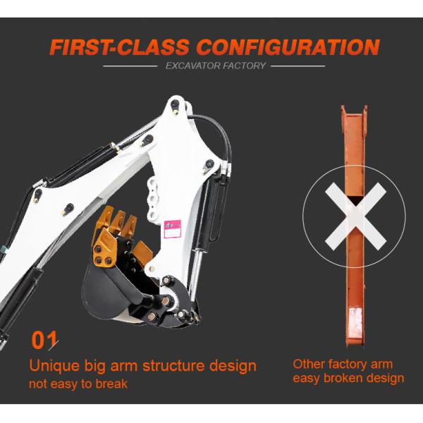 HT08 800kg Mini Excavator with 12HP Engine and 0.025m³ Bucket