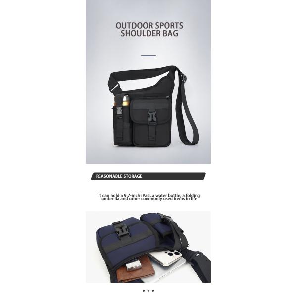 Custom Crossbody Chest Bag With Bottle Holder For Camping Biking Travel Cycling