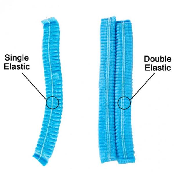 Plastic Disposable Hair Net Clip Cap Non Woven Spunlace Fabric For Nurse
