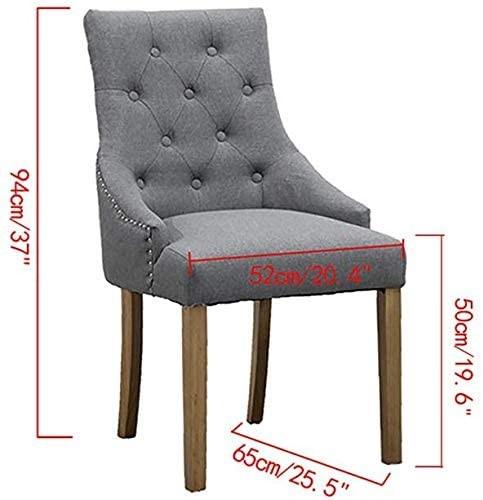 Upholstered Dining Chairs With Arms , Button Tufted Accent Chair Fabric Modern