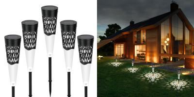 Luzes solares decorativas para paisagem LED chão RGB luz jardim jardim