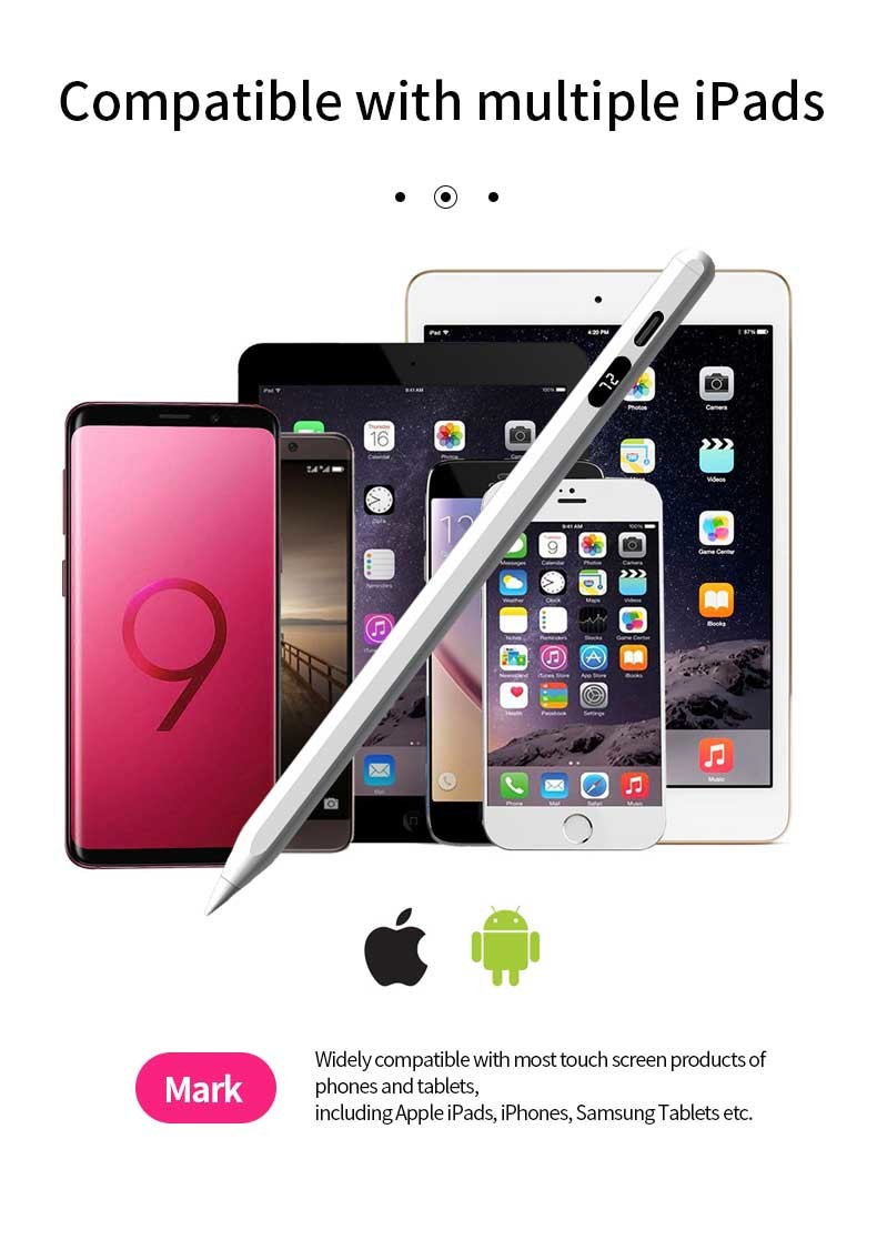 Перезаряжаемые карандаш грифеля цифров совместимый с IPad/планшетом