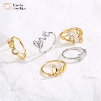 O zirconita da joia do ouro do diamante 18k do coração do amor soa faixas ajustáveis da letra