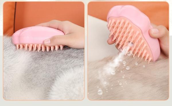 Silicone Pet Comb Brush Grooming Tools Cat Grooming Comb With Steam For Hair Cleaning