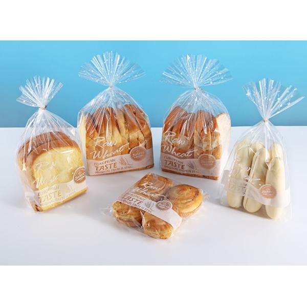 Customized Printed Flat Mouth Plastic Bread Bag Recycling Transparent Food Bags