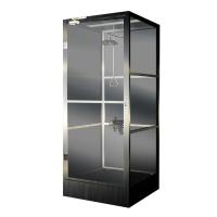 Enclosed Emergency Shower With Eye Wash Organic Glass And Stainless Steel Material