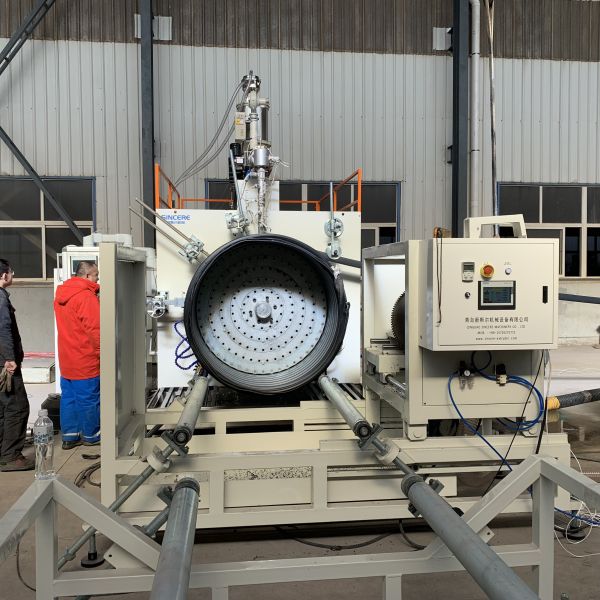 HDPE Spiral Pipe Extrusion Line Featuring PLC Automatic Control System