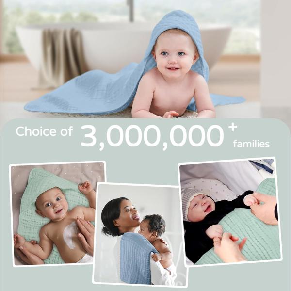 100% Cotton Soft Newborn Hooded Towel Newborn Towel Set With Simple Style