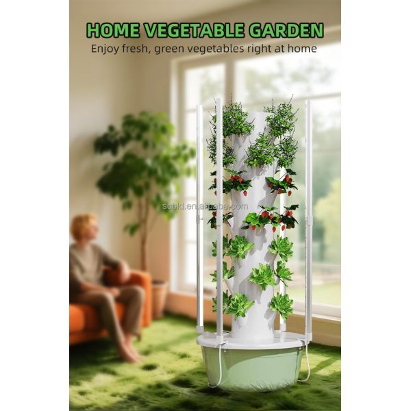 Vertical Farming LED Grow Lights Hydroponic Tower 30L 5 Layer  Growing Hydroponic Cultivation