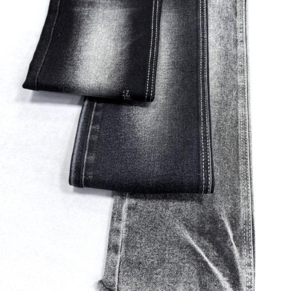 180cm Stretch Black Denim Fabric Heavy Weight 12.5 Oz JSD3242B 68% Cotton 27% Polyester 3% Rayon 2% Spandex