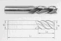 KM End mills with parallel or flatted shank
