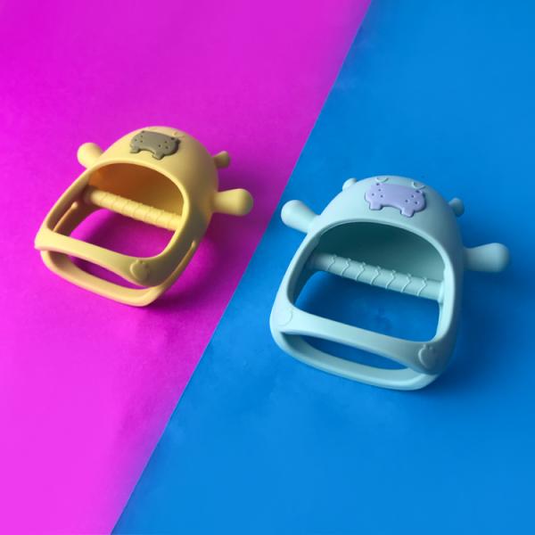 El bebé Teether del silicón modificó el hipopótamo para requisitos particulares nunca cae Diy Bpa hecho a mano libre