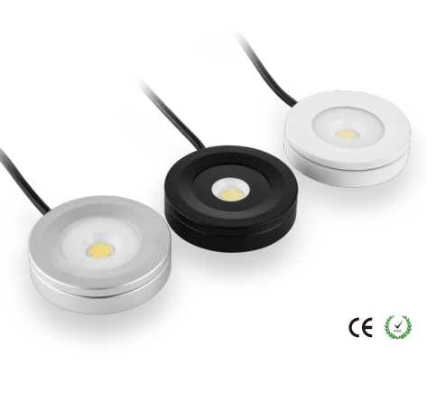 Серебряные / белые / черные светодиодные мини шкафы 200-240V Алюминиевые светодиодные мини-задней лампы 3W IP65 водонепроницаемый для мебели