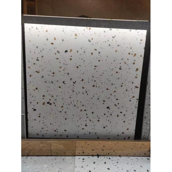 White Terrazzo Look Ceramic Tile 600x600mm Chemical Resistance