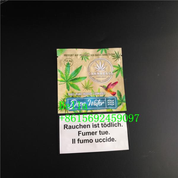 Mylar Herbal Incense Packaging k Tobacco Leaves Stand Up Bag 120-180 Mic Thickness