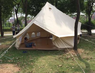 Round Circle Cotton Bell Style Outdoor Canvas Tent For Garden , Prairie , Desert