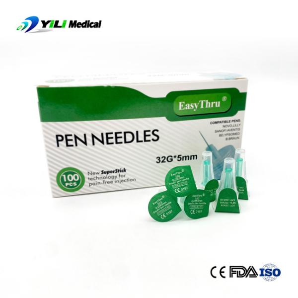 Individual Blister Pack Insulin Pen Needle EO Gas Sterilization 100G / Box OEM