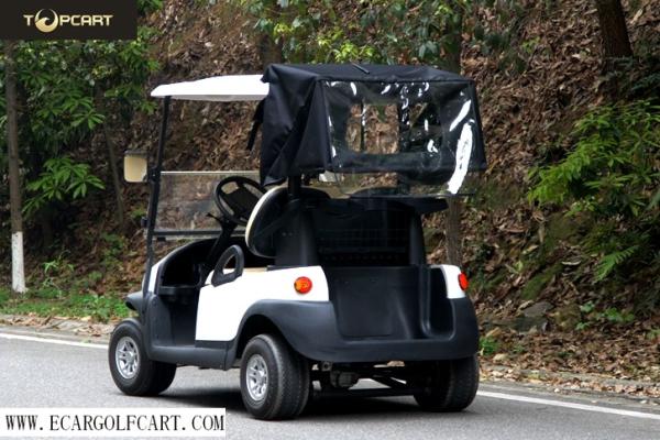 High End 2 Seater Golf Cart , Electric Powered Golf Carts With Rear Cover