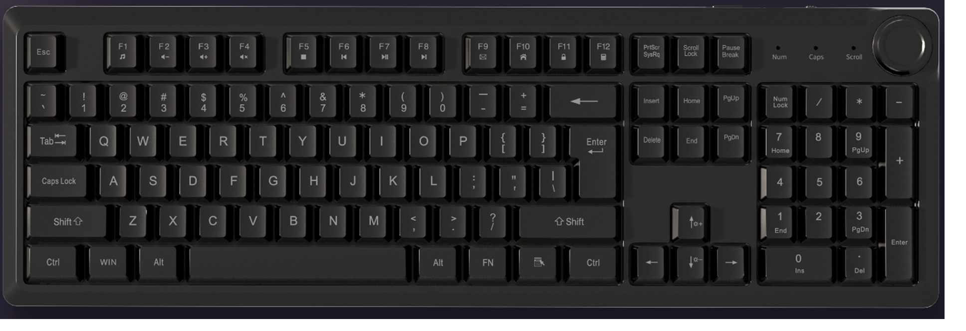 ETEK Full-Size USB Wired Keyboard,448mm, ABS+Membrane, FN Function Keys, Silver Membrane, Black Keycaps