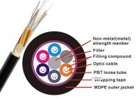 Cabo blindado G652D 12 da fibra ótica não metálica de GYFTY 24 30 HDPE G657A2 do PE de 48 núcleos