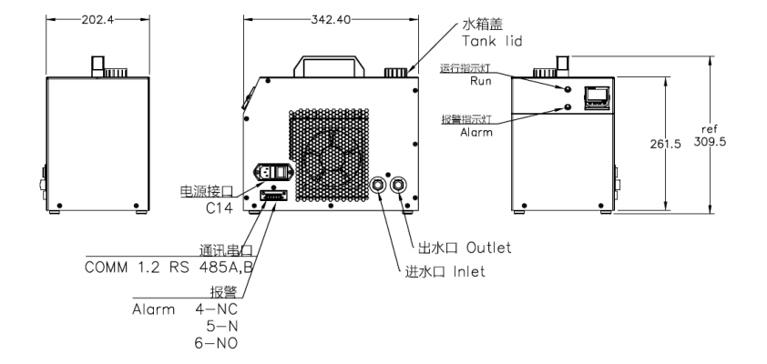 150W ARC Series is a bench top re-circulating chiller Applied to Medical Imaging Systems and Medical Lasers