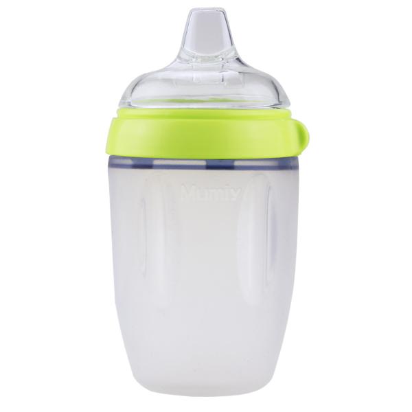 Slow Flow Baby Feeding Bottle Nitrosamine Free 10oz Silicone Sipper Bottle