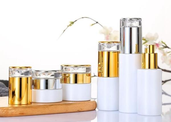 Pearl White 20-120ml Luxury Cosmetic Bottle Set 30g Face Cream Jar Recyclable