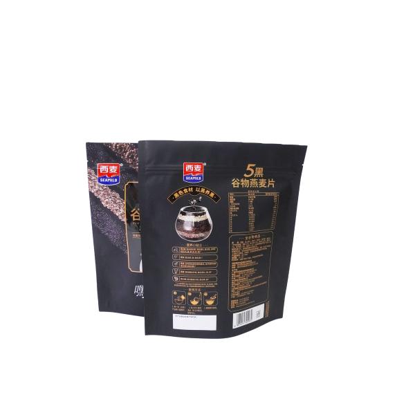 Porteur de sécurité avec fermeture à glissière verrouillable à nouveau sac en plastique stratifié