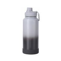 Thermos à double paroi isolée en acier inoxydable anti-déversement Noir gris